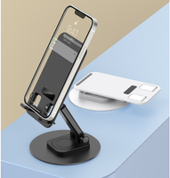 Support de téléphone portable en métal réglable en hauteur Support de téléphone portable de bureau Support de téléphone portable en aluminium