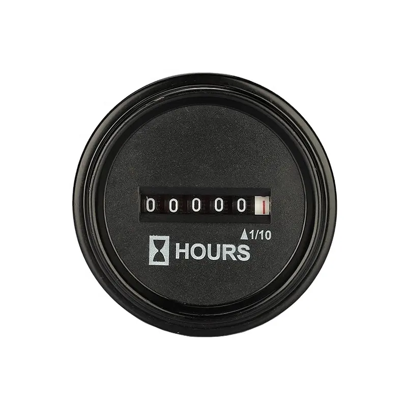 SYS-4 DC10-80V AC100-250V 6 Digit Mechanical Timer Hour Meter Calculagraph Counter Gauge Timer Switch Round