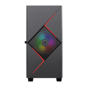 GAMEMAX Cyclops BR Micro ATX Boîtier pour <span class=keywords><strong>PC</strong></span> de jeu utilisé <span class=keywords><strong>tour</strong></span> moyenne avec panneau latéral en verre trempé et ports USB et audio avant - Product Image 3