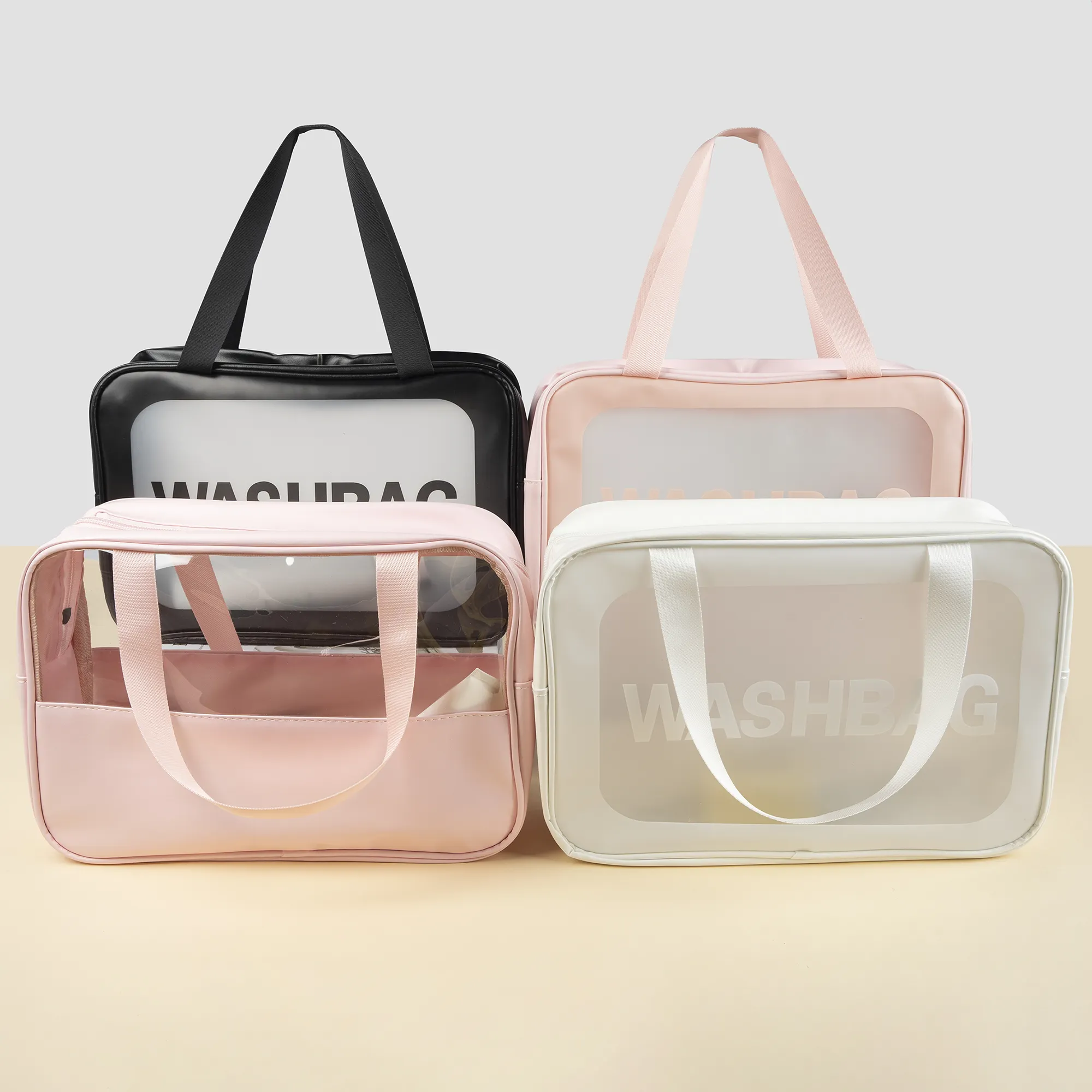 Custom Promotional Gift Transparent Pvc Waterproof Cosmetic Bags Factory Toiletry Travel Storage Clear Makeup Bag