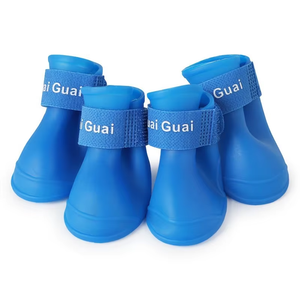Stivali antipioggia per animali domestici antiscivolo scarpe da acqua per cani Color gelatina Golden Retriever Sport impermeabile caldo per gatti - Product Image 1