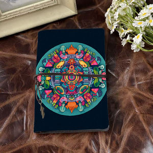 Bloc-notes A6 adapté aux rapports d'incidents des gardes <span class=keywords><strong>de</strong></span> sécurité <span class=keywords><strong>de</strong></span> bureau et aux journaux <span class=keywords><strong>de</strong></span> <span class=keywords><strong>patrouille</strong></span> avec fleurs d'oiseaux et motifs circulaires <span class=keywords><strong>Pa</strong></span> - Product Image 2