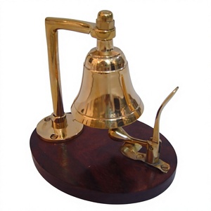 Campana de escritorio de lujo, campanas de mesa decorativas de lujo, campanas de barco Titanic personalizadas con Base de madera, artículos náuticos de decoración del hogar - Product Image 1