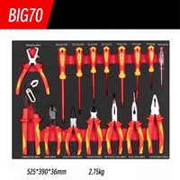 Ensemble d'outils isolés AOT VDE 1000V CR-V certifié IEC60900, kit d'électricien manuel, tournevis, pinces, clés, OEM