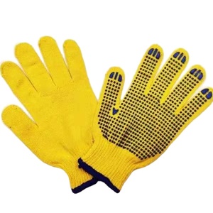 Gants de sécurité de travail en coton blanc à pois antidérapants en <span class=keywords><strong>PVC</strong></span>, guantes de jardinage, matériaux de construction, outils, ensemble de maçonnerie, <span class=keywords><strong>menuiserie</strong></span> - Product Image 5