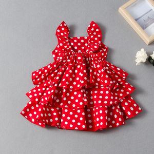 Nouvelle Arrivée Robe d'été pour Filles à Bretelles Fines, Dos Nu, Superposée, Couleur Unie, Écologique - Product Image 2