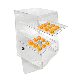 Rõ ràng plexiglass <span class=keywords><strong>4</strong></span> tầng bánh rán hiển thị tủ Acrylic bánh hiển thị trường hợp - Product Image 3