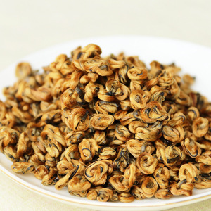 Thé noir <span class=keywords><strong>d</strong></span>'escargot doré du Yunnan Dianhong JInluo thé rouge chine caractéristique locale biologique de haute qualité kurled - Product Image 6