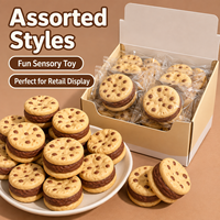 Jouet anti-stress populaire en forme de biscuit sandwich, en gelée de vaseline, à rebond lent, simulé, fait main