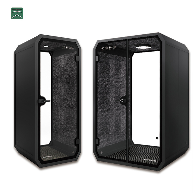 Tiange Easy Assemble Aluminum Frame Indoor Portable Recording Mini Music Sound Proof Vocal Studio Booth Fresh Air Illumination