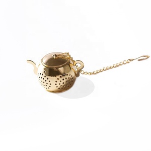 Infuseur à thé en acier inoxydable or Rose de haute qualité rond en métal soupe théière forme porte-boule infuseur - Product Image 4