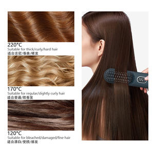 Peine Alisador de Cabello Inalámbrico C34 40W con Cerámica de Turmalina, Calor Ajustable, Carga USB para Cabello Seco y Mojado - Product Image 3