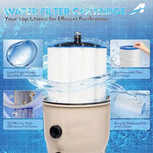 520 mq. Filtro a Cartuccia Multifunzione in ABS/PE/Gomma <span class=keywords><strong>per</strong></span> Piscine Fuori Terra, SPA e Vasche Idromassaggio Pentair EC-160332 - Product Image 3