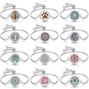 Bracelet diffuseur d'huiles essentielles pour cadeaux de fête, en acier inoxydable et zinc, avec médaillon diffuseur d'arômes et de parfum - Product Image 4