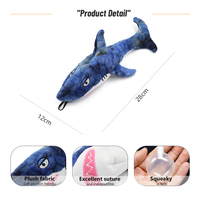 Écologique Double Couche Animal Forme Bleu Petit Requin Jouet Doux Chien À Mâcher En Peluche Squeak Jouet