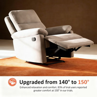 Fauteuil inclinable manuel en cuir rembourré, confort ergonomique, pour cinéma maison, mobilier de salon individuel, garantie 5 ans