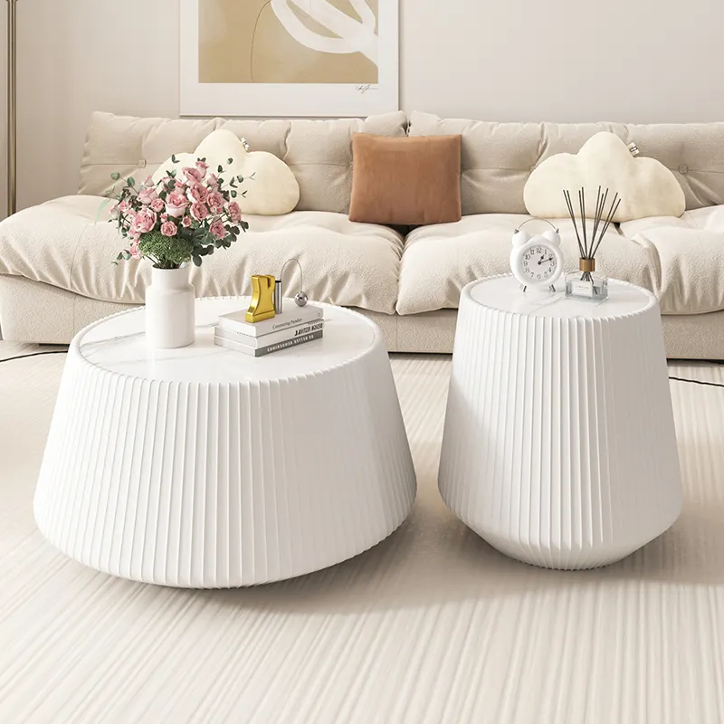 Nordic creative small family living room bedroom Hotel round small coffee table Tea coffee table combination