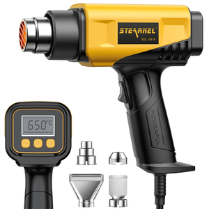 <span class=keywords><strong>Pistola</strong></span> <span class=keywords><strong>de</strong></span> Aire Caliente Eléctrica <span class=keywords><strong>de</strong></span> 2000W con Pantalla LCD y Temperatura Ajustable <span class=keywords><strong>para</strong></span> Soldadura, Termocontracción <span class=keywords><strong>de</strong></span> Películas y Sellado <span class=keywords><strong>de</strong></span> Plástico - Product Image 1