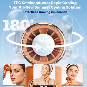 Mini Ventilador Portátil de 1800mAh con Clip y Enfriador de Hielo, Ventilador Turbo de Mano Recargable 180 °   Salida de Aire Giratoria - Product Image 2