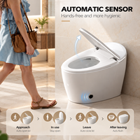 En gros WC intelligent moderne sur pied avec bidet électrique automatique, télécommande et siphon en S pour salle de bain