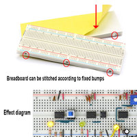 B102 Plaque de test universelle à 830 trous, composants électroniques d'usine, fourniture de kits de prototypage SKD pour breadboard