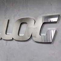 Letras de Metal fabricadas en 3D personalizadas YIJIAO letra de señal de canal de Metal de espejo plateado para negocios