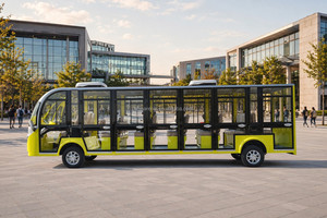 Bus électrique touristique 17 places pour parc d'attractions, hôtel, fête, personnalisable LHD/RHD, 45 km/h, autonomie 100 km, moteur AC sans balais à couple élevé - Product Image 1