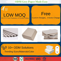 Kertas Papan Buku Chipboard Abu-abu Solid 2mm Ramah Lingkungan Terbuat Dari 100% Serat Daur Ulang Tahan Lama untuk Kerajinan Kotak Buku