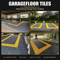 Dalles 3D brevetées modernes pour sol de garage, tapis pour lavage de voitures, entrepôt, salle de sport extérieure, cour – Dalles écologiques, imperméables et antidérapantes