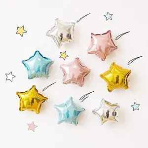 Customizable 5 10 18 Inch Baby Meteor Shower Birthday Factory Direct Party Star Shaped Bulk Pentagram Foil Decoration Balloons