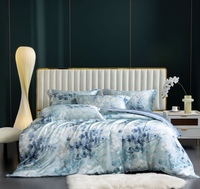 Ensemble de literie 100% soie de mûrier, 4 pièces, housse de couette en soie pure, ensemble de draps avec 2 taies d'oreiller, ensemble de linge de lit taille King Queen