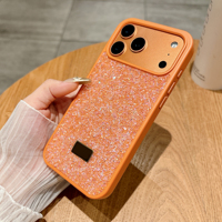 Coques de luxe pour iPhone 15 16 17 Pro Max, en TPU et acrylique, anti-traces de doigts, avec strass haut de gamme et couverture intégrale