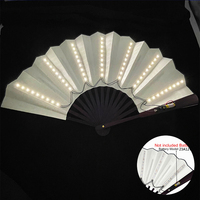 Ventilateur LED pliable lumineux, ventilateur lumineux pour spectacle de danse, accessoires pour Halloween, Noël, rave, festival, fournitures de fête
