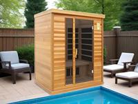 Sauna de Infrarrojos Lejanos de Madera de Hemlock para 3 Personas, Modelo SS-300M, 220-240V, Bajo EMF, Ecológica, para Uso en Interiores
