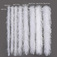 Écharpe en plumes d'autruche de luxe, douce et moelleuse, 2, 4, 6, 10, 20 plis, accessoires vestimentaires pour mariage, fête, robe, spectacle sur scène