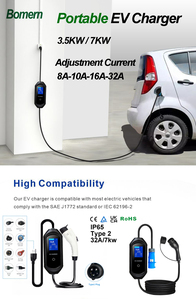 Cargador Portátil para VE Tipo 2/GBT 3.5kW / 7kW IP65 para Coche Eléctrico con Pantalla <span class=keywords><strong>de</strong></span> 2.8 - Product Image 4