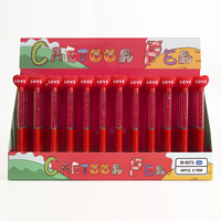 Bolígrafo de Lujo Personalizado O&Q con Forma de Corazón Rojo y Logotipo, 0.7mm, Plástico Azul, Material Escolar, Promoción de San Valentín, Suministros de Oficina