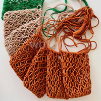 Bolso bandolera de macramé bohemio personalizado Cartera de macramé con asa larga