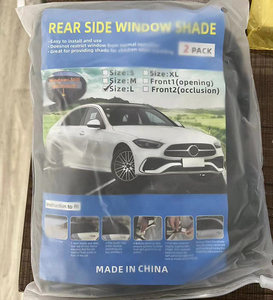 Paquete de 2 Parasoles <span class=keywords><strong>para</strong></span> Auto y SUV, Cortinas de Malla Transpirable y Elástica, Parasol <span class=keywords><strong>para</strong></span> Ventana Lateral Trasera del Auto - Product Image 6