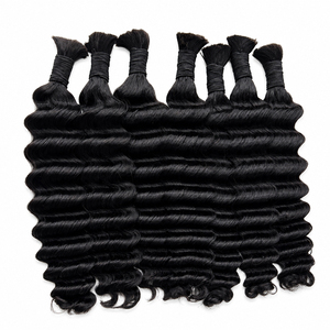 100g Cabello Humano Ondulado Profundo para Trenzas, Sin Trama, 100% Sin Procesar, Cabello Remy Vietnamita a Granel para Extensiones de Trenzas - Product Image 3