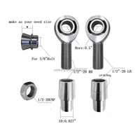 Kit de rotule de barre stabilisatrice en acier à roulement 52100 de qualité supérieure 1/2 X 1/2-20, filetage droit/gauche, adaptateurs de direction/suspension