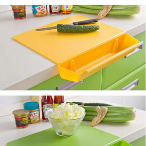 Tabla de cortar de cocina creativa de grado alimenticio 2 en 1 Popular de gran oferta con cesta de almacenamiento bloque de cortar de frutas y verduras - Product Image 4