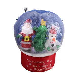 2022 New 4ft Large Inflatable Snowball Outdoor Christmas Ball Christmas Snowball For Sale LED Lights