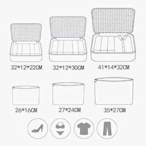 Travelsky Six-Piece Clothing Organizer Set Large Capacity Durable <b>Portable</b> Water Resistant Storage Bags for Travel <b>Wardrobe</b> - Product Image 4
