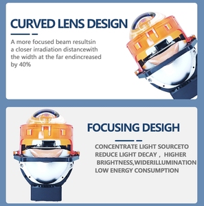 Đèn pha chiếu laser kép IDISON T3JH 24v 3.0 hai bóng hai chế độ sáng 62W 72W trắng ấm 6500k 4000k thấu kính chiếu kép dành cho xe tải - Product Image 3