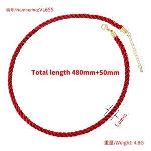Цветные нейлоновые плетеные шнуры-ожерелья HP0184 с регулируемой длиной, с позолоченной застежкой 18К, подвесками, совместимые с аксессуарами для самостоятельного изготовления украшений - Product Image 2