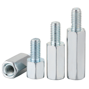 Espaciador Adaptador Hexagonal de Acero al Carbono con Recubrimiento de Zinc Azul-Blanco, Grado 8.8, M3-M8, Macho-Hembra, para Escritorio Portátil - Product Image 6