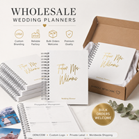 Carnet de notes personnalisé pour mariage, spirale, couverture blanche, dorure à chaud, nom personnalisé, OEM ODM, vente en gros en usine