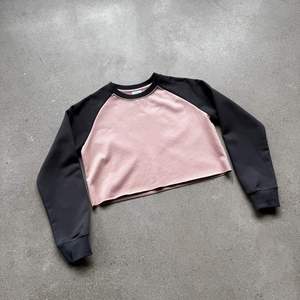 Sweat-shirt <span class=keywords><strong>femme</strong></span> tombé poids élevé à manches longues Patchwork couleur bloquant ourlet brut DTG DTF meilleures offres <span class=keywords><strong>pull</strong></span> court haut court - Product Image 5