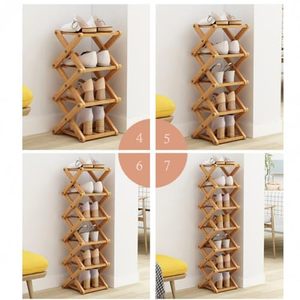 Factory Custom Vertical Wood <b>Shoe</b> Shelf OEM ODM Bespoke Multi Tier Narrow Footwear Organizer Household Entry Storage - Product Image 4